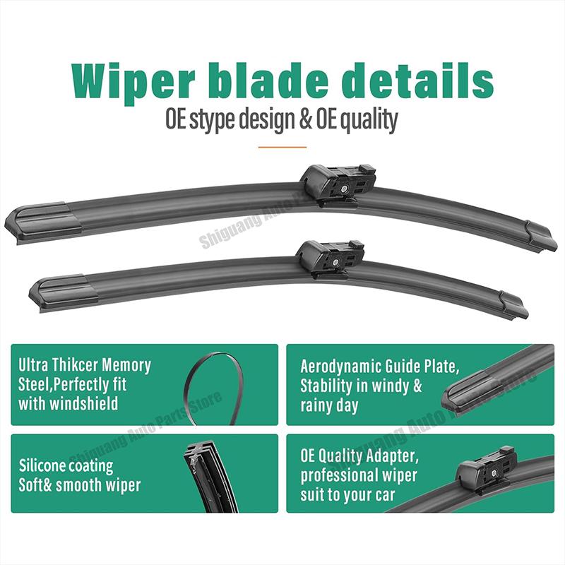 Front Rear Silicone Coating Wipers for Jeep Renegade 2015 - 2026 Car Wiper Windshield Windscreen Blades Accessories 2025 2024
