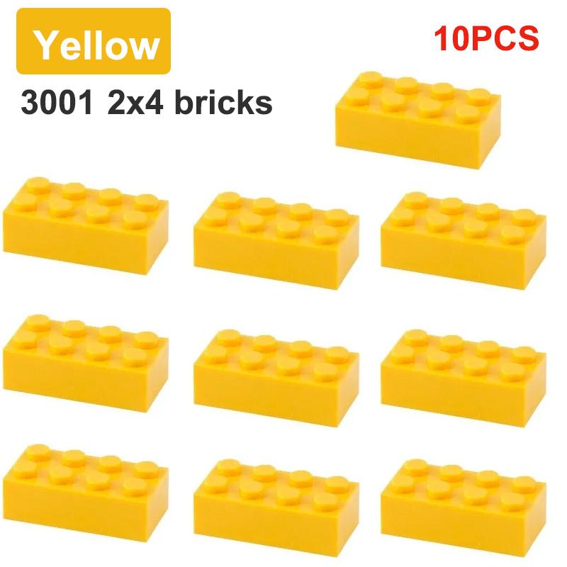 10 KUSŮ 2x4 Tečky Malé Částice Kostky Hromadně Kreativní Stavba 3001 Složený DIY Hračka MOC Stavebnicové Příslušenství Dětský Dárek