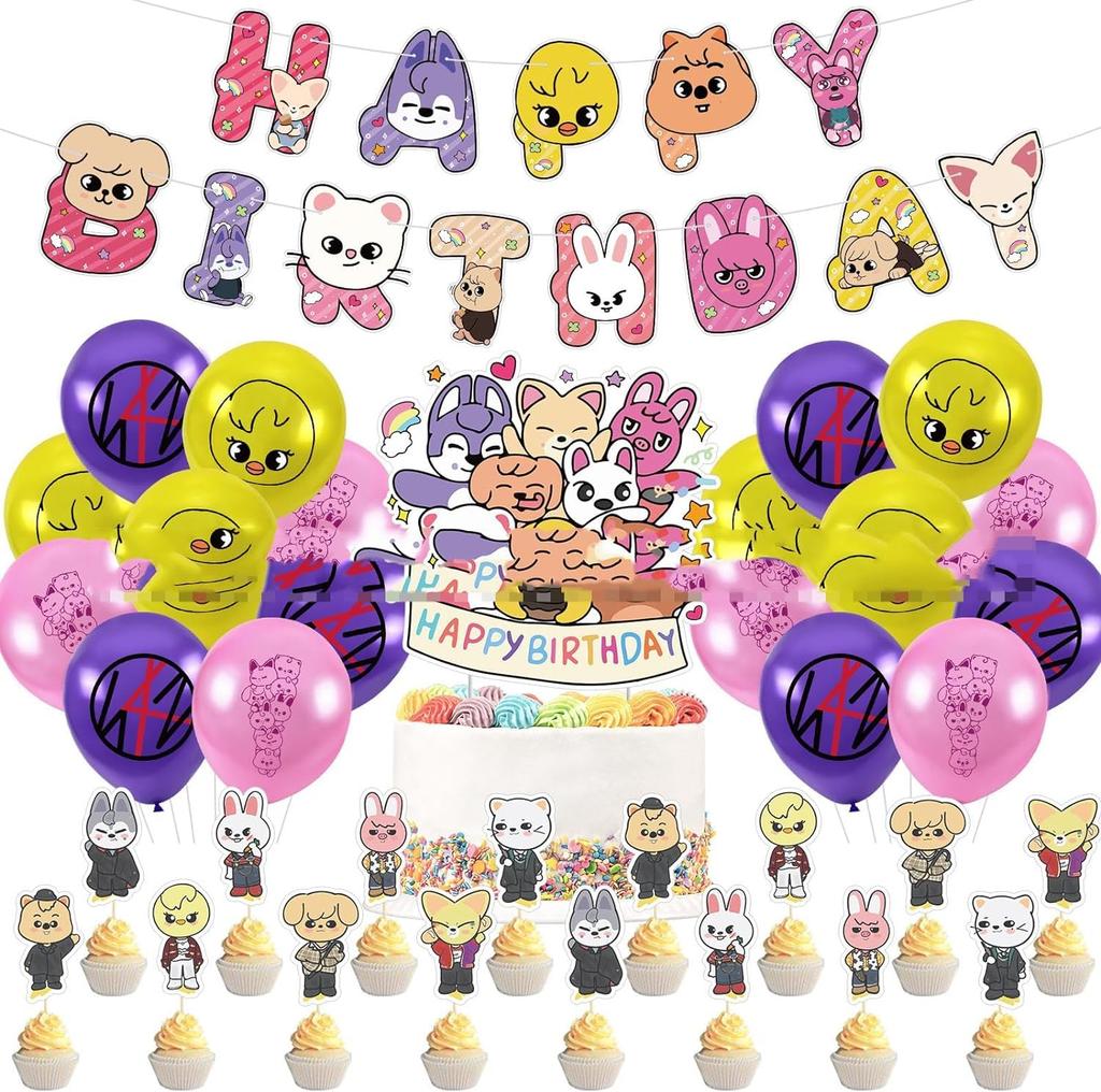 Stray Kids Stray Kids Birthday Balloons Happy Birthday Banner Birthday Decorations Party Balloons Birthday Balloons Decorations Party Decoration