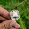 Natural Scolecite Gemstone Solitaire Adjustable Ring 925 Sterling Silver Jewelry