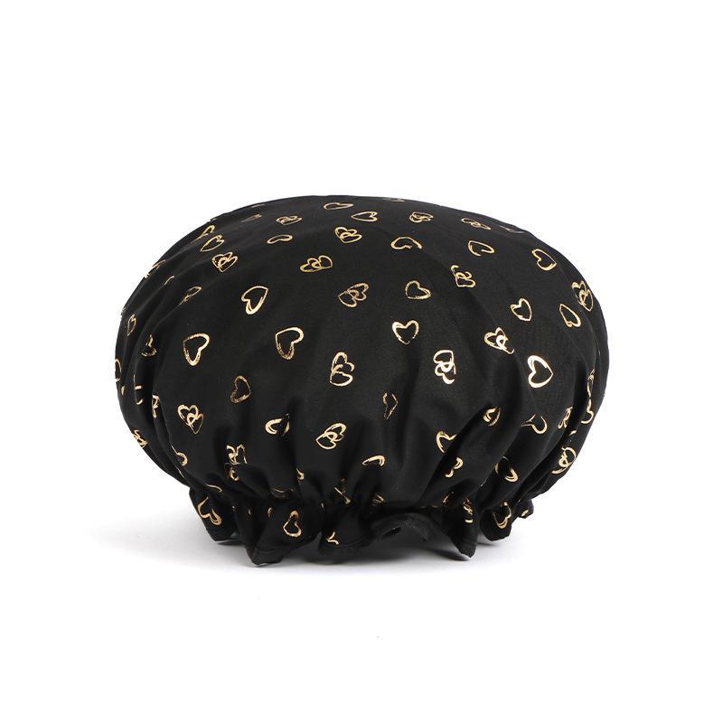 

Водонепроницаемая двухслойная шапочка для душа, модная маска для волос от дыма для ванной и кухни Transparent plain OPP bag чёрный