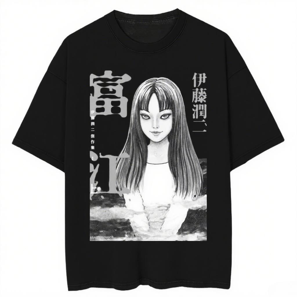Sour Lady, Thriller, Manga, Graphic Tomie Kawakami, Anime Top T-Shirt, Hip Hop, Streetwear, Unisex Autumn and Winter Innerwear