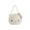 (White) Kitty Hello Sheep Bear Plush Pearl Handbag Cartoon Bag Woman Gift Casual Cute