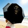 Dark Skull 8 Ribs 3Fold Black Glue Uv Protection Umbrella Sun Protection Rainproof Compact Folding Umbrella For Travel Daily Use C923680