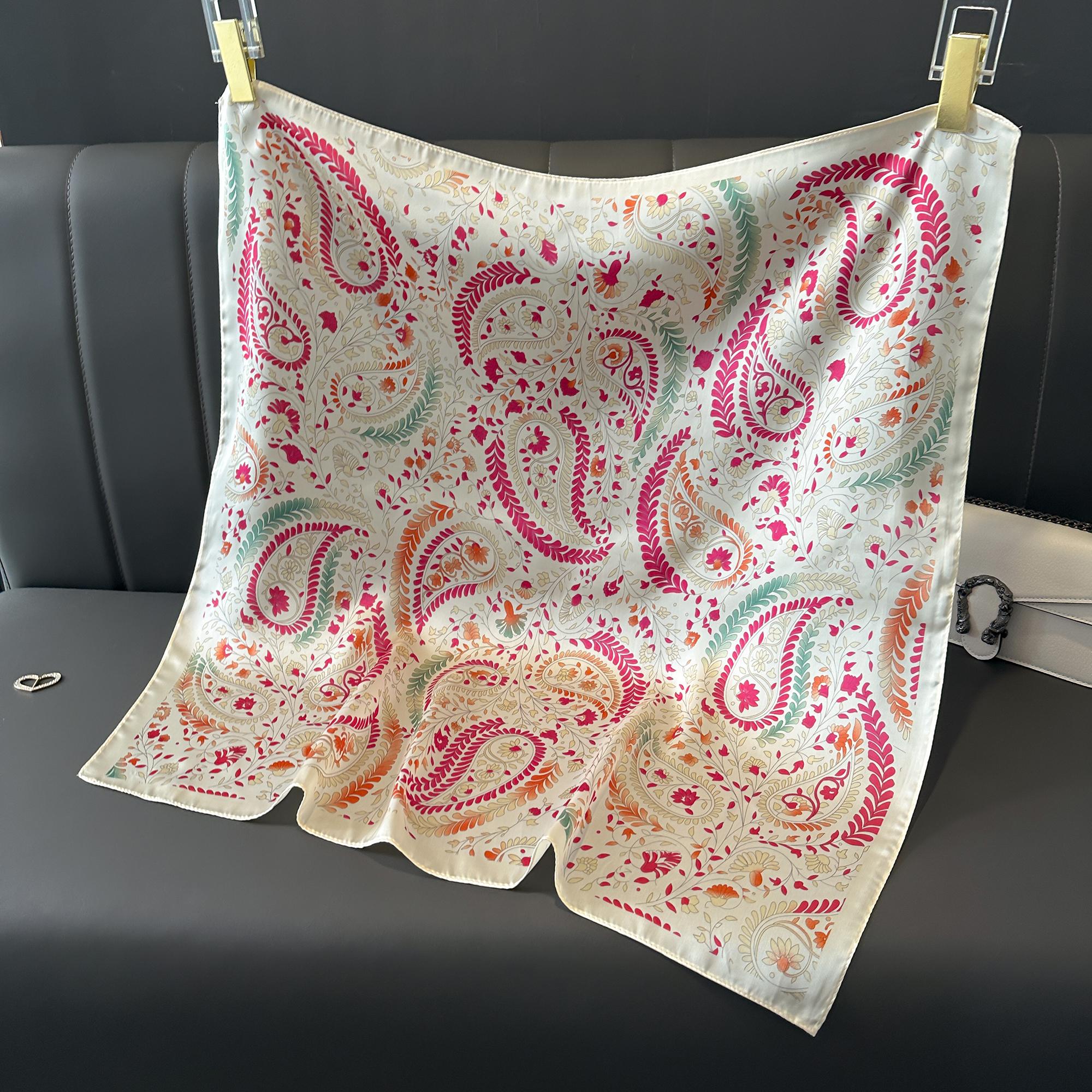 

Роскошный квадратный шелковый шарф для женщин, хиджаб, повязки для волос, шейный платок, женская атласная шаль, лента, повязка на голову, модные накидки, бандана