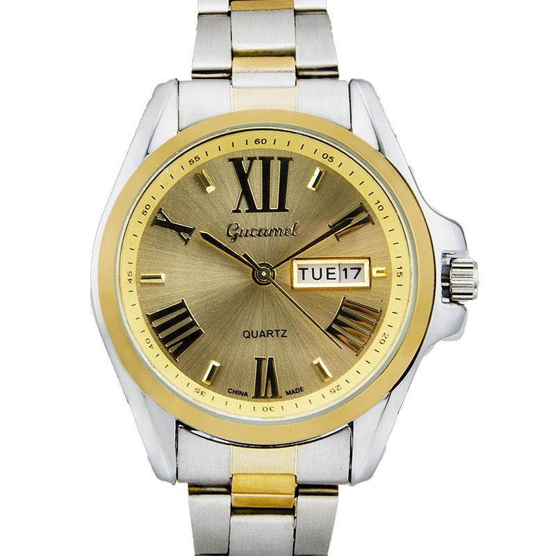 GUCAMEL New Steel Belt Women's Watch Fashion Casual Women's Quartz Watch Calendar Quartz Women's Watch