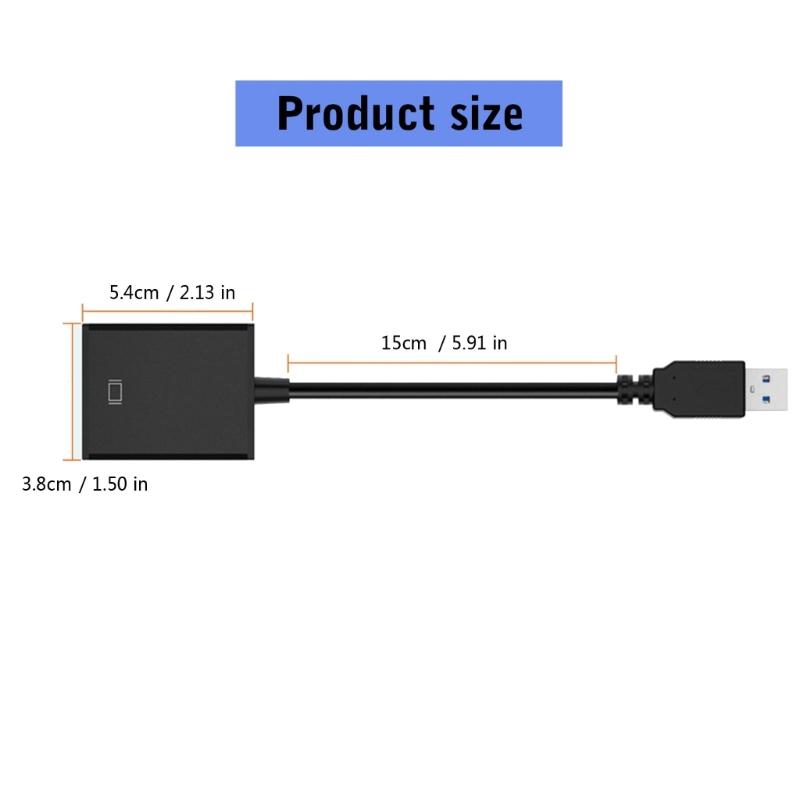 USB 3.0 to Video Converters Supports 1080P Resolution and Sound Syncs for  Display Experience