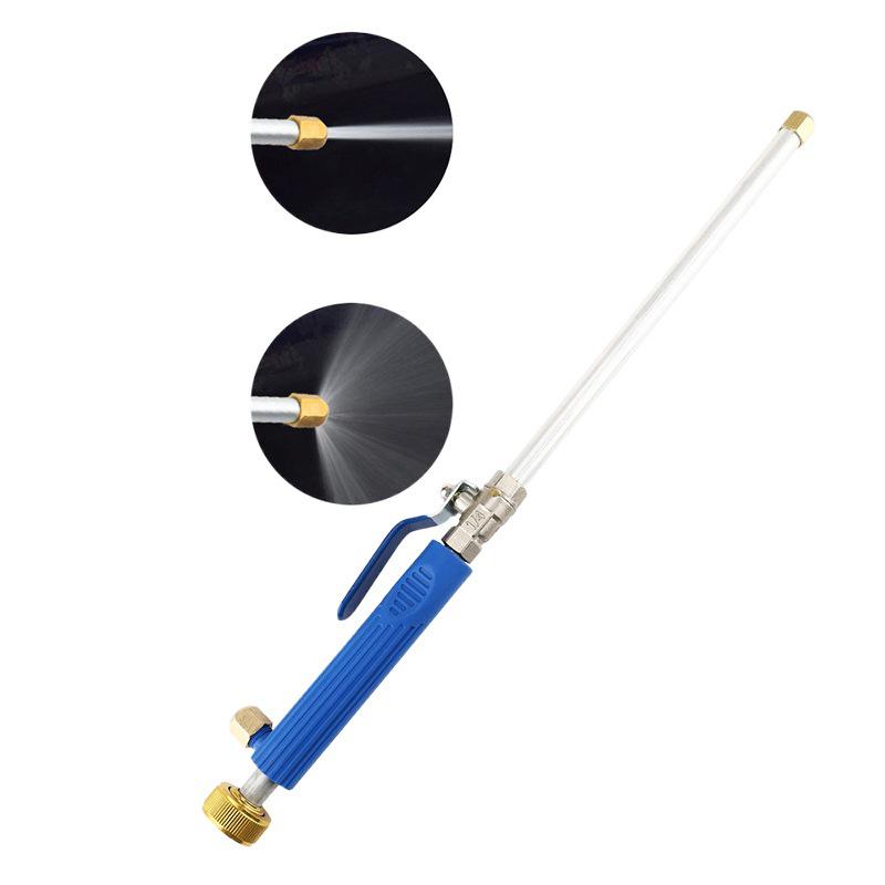High-Pressure Car Wash Nozzle with Long Pole & Quick-Connect Brush for Strong Impact Fan-Shaped Spray