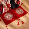Wedding Ceremony Kneeling Cushions: Double Happiness Set for Bride