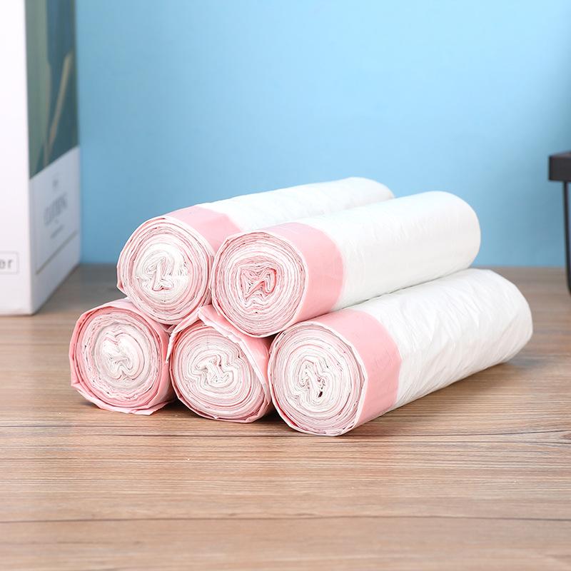 Thick White Drawstring Garbage Bags - Large Roll, Free Shipping