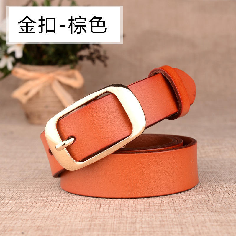 Women'S Belt Trendy Leather Cowhide Leather, Women'S Belt Decoration