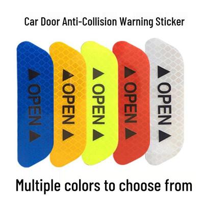 Autocollants Réflectifs d'Avertissement Anti-Collision pour Portes de Voiture - Bandes Logo OPEN de Qualité Diamant