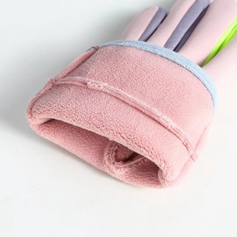 Cartoon Children Ski Gloves Windproof Snowboard Mittens New Full Finger Gloves  Boy Girl