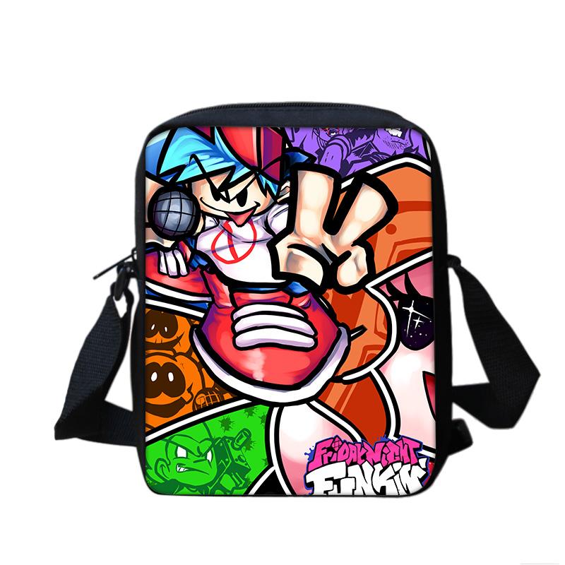 Friday Night Funkin Multifunctional Cartoon Large Capacity Shoulder Bag, the Perfect Gift for Boys and Girls On School Birthdays