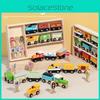 Fun Wooden Magnetic Small Train Signpost Building Block Children Puzzle Set For Early Learning
