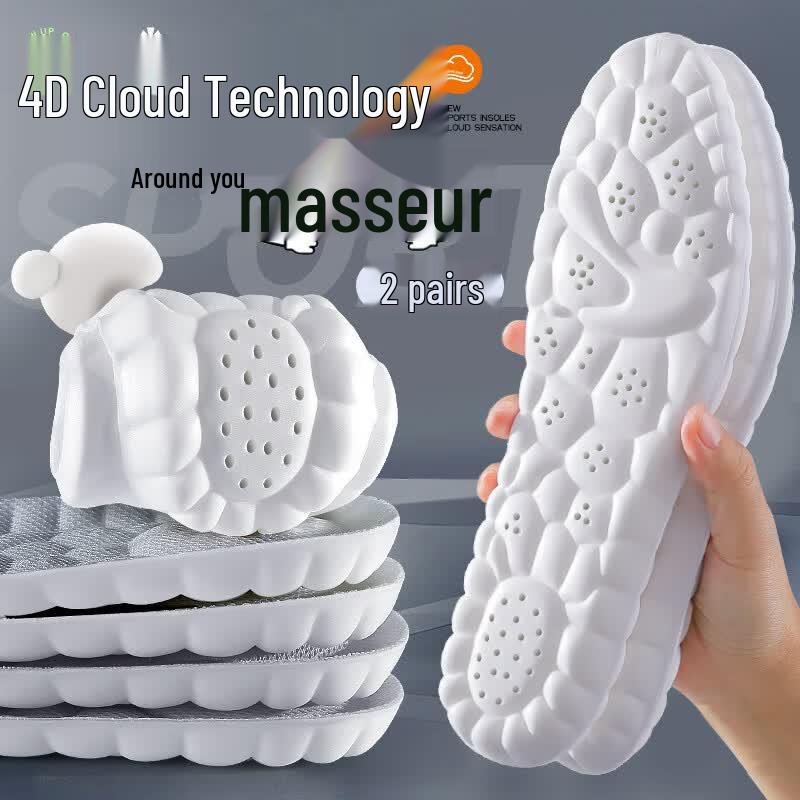 Nanjiren Men s Breathable Shock-Absorbing Sports Insoles (2 Pairs) 43-44
