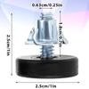12/24Pcs 1/4" Furniture Leveling Feet Simple Table Chair Leg Levelers Feet  Deak