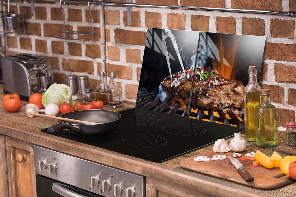SZKLANA PŁYTA OCHRONNA NA KUCHENKĘ 85x52 GRILL