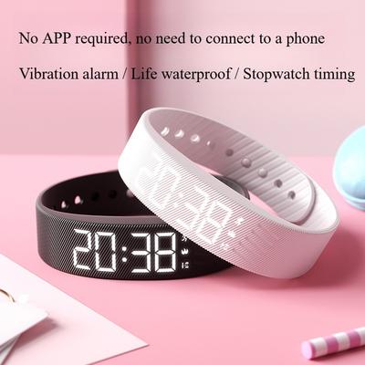 1PC Student Smart Watch Sports Step Counting Vibration Alarm Clock Multi-function Electronic Watch Sports Bracelet Life Waterproof Girl