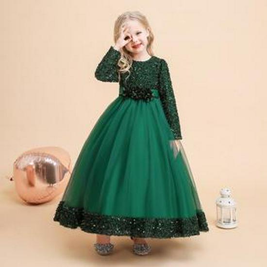 Vestido de Piano de Cetim de Desenho Animado de Natal Europeu e Americano para Meninas