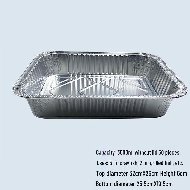 Rectangular Aluminum Foil Food Container 3500ML