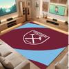 Tappeto in Velluto di Cristallo con Stampa del West Ham United Football, Comodo Assorbente d'Acqua Antiscivolo Tappeto per Pavimenti Interni