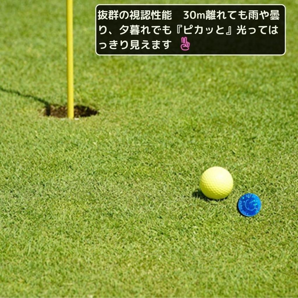 MARUA Golf Marker Fluorescent Marker with Hat Brightly illuminates even on cloudy or rainy days for excellent Available in 8 Perfect as a gift for