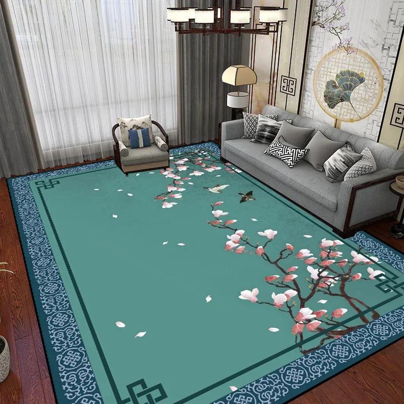 Luxurious Chinese Style Carpets for Living Room Washable Lounge Large Room Rugs Soft Non-slip Floor Mats Bedroom Carpet 200x300