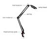 12W USB5X White/Black Folding Magnifier Table Clamp Soldering Third Hand Tool 3 Colors LED Illuminated Lamp Magnifying Glass