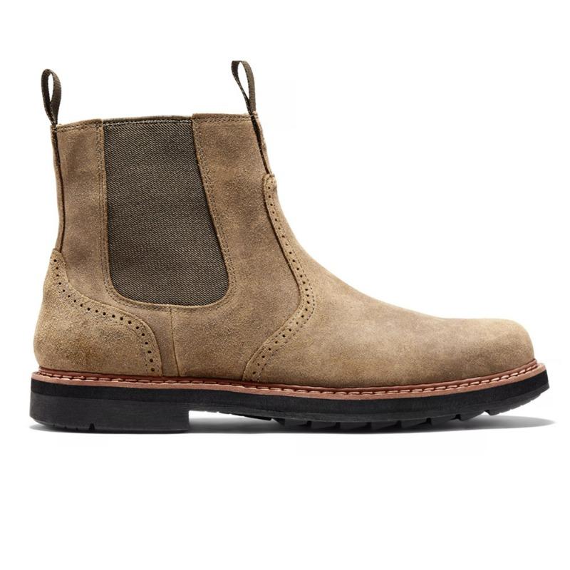 

Handmade Men Chelsea Boots Retro Leather Boots High Quality Comfortable Ankle Boots Non-slip Motorcycle Boot Plus Size Men Shoes 39