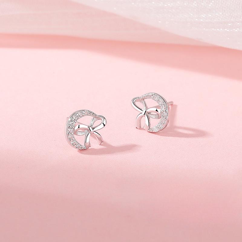 Luxury Moon Bow Earrings for Women Sweet Lady Style Cute Elephant Earrings