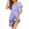 Womens Summer Dresses Short Sleeve Linen Casual T-Shirt Dresses Swing Beach Midi Dress Sundresses With Pockets