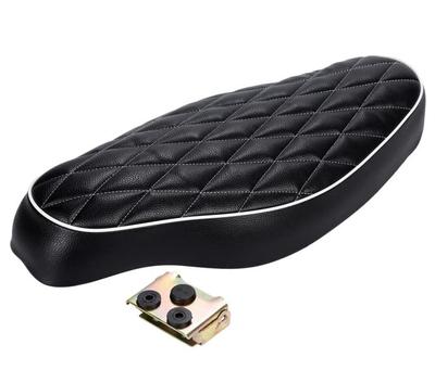 Custom Motorcycle Seat for Honda Super HONDA C50 C70 C90 Little Double Aftermarket 02 Line Cub, Cub, Seat, Universal, (Black (white Color))