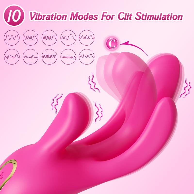 Wiggle Finger Vibrator G-Spot Vagina Vibrator Clitoris Stimulator 3 In 1 Female Masturbation Adult Goods Sex Toy for Women