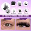 30D100D Dense Single Cluster False Eyelash Set 10-16Mm Curled Diy Segmented Eyelashes