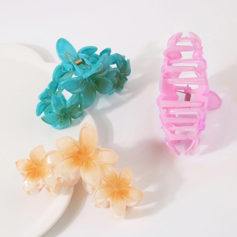 Pince à cheveux délicate et colorée à fleurs pour femme fille Soin de la peau Maquillage Pince à cheveux pour cheveux fins Antidérapante Délicate Pince à cheveux