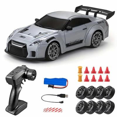 1:24 Závodní driftovací auto na dálkové ovládání Elektrické závodní auto 2.4Ghz 4WD RC auto se světly Pneumatiky Nástroje pro překážky na silnici Dárek k narozeninám