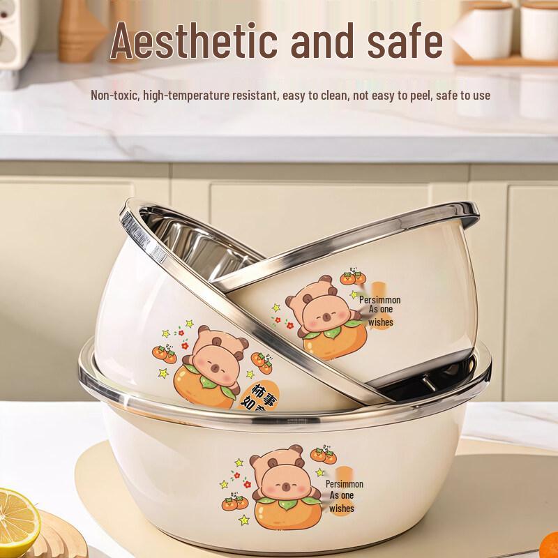 ZISIZ 3-Piece Stainless Steel Basin Set