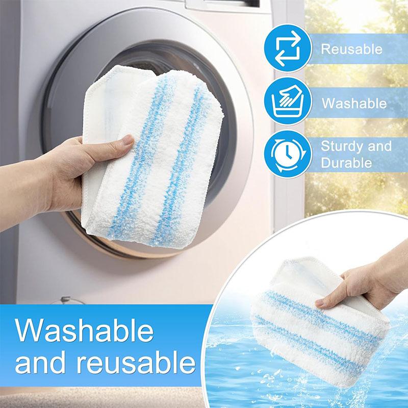 Reusable Washable Flat Mop Cleaning Pads Compatible with O-Cedar H2Pro Replacement Microfiber Mop Cloths for Efficient Floor Cleaning and Maintenance
