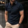 Summer Men's Sports and Leisure Collar Short Sleeved Polo Shirt Short Sleeve Polo Shirts Men’s