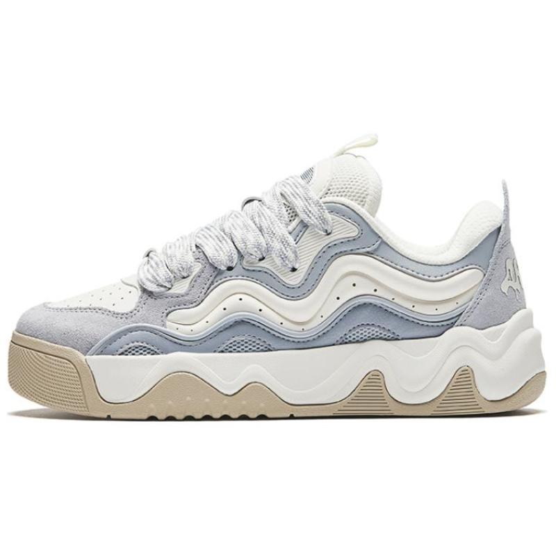 Anta Wave Wave Anti-Slip Wear-Resistant Low-Top Skateboard Shoes Women's White Gray Sneakers 122438095-1