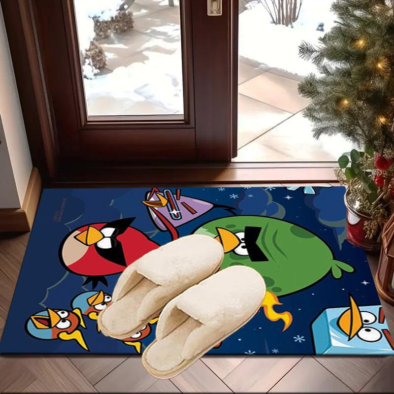 Red Birds Characters Collage Carpet, Chair Rug,Rug for Office Bedroom Living Rooms, Doormat Decor Fan Gift Christmas Gift