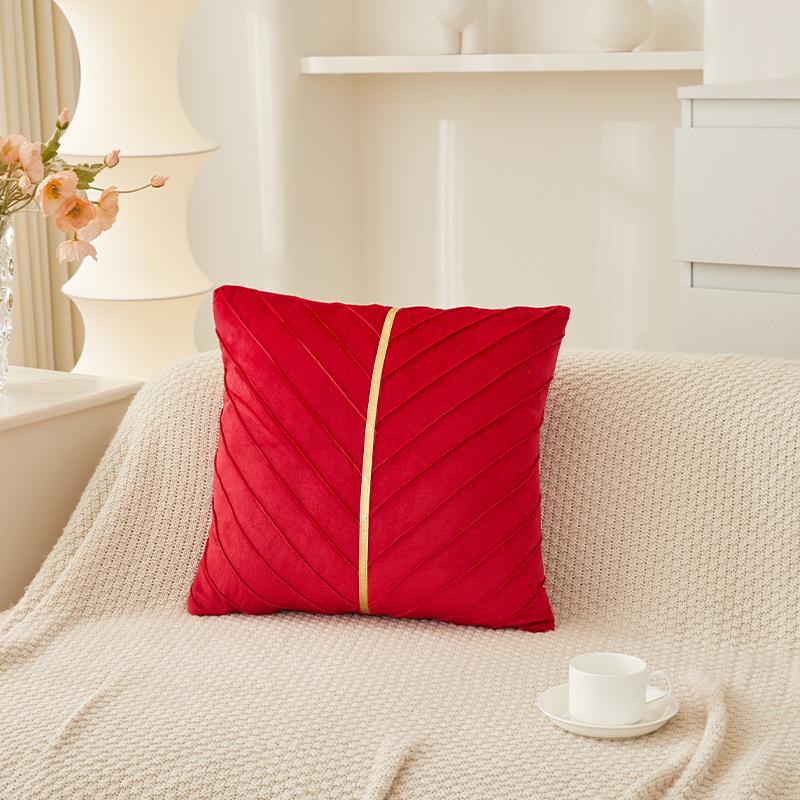 Elegant Sofa Pillowcase Party Atmosphere Pillow Cover Velvet Pillow Cover  for Room Sofa Decor Soft Solid Dyed for Bed