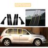 6PCS Glossy Black Carbon Pillar Posts Fit For Dodge PT Cruiser 2000-2010 2011 2012Car Door Window Column BC Trim Sticker Cover