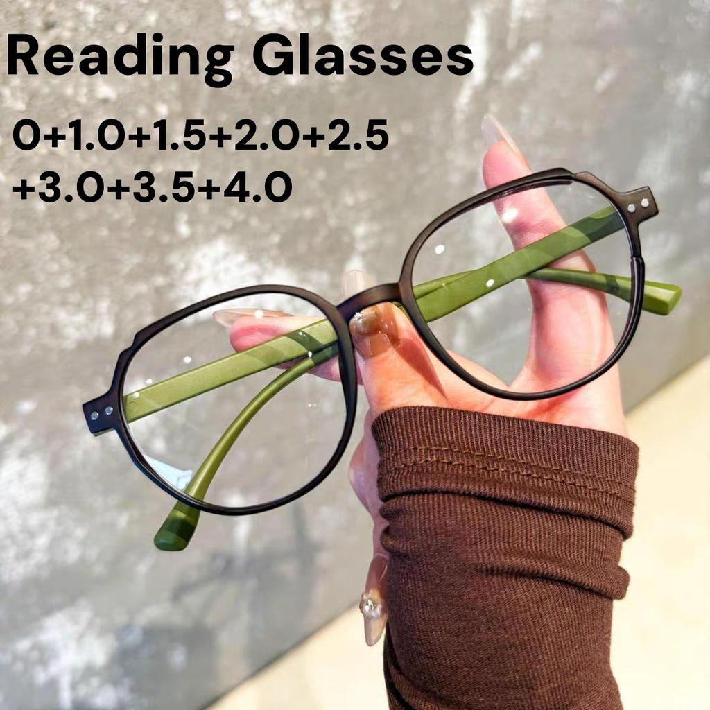 Ultra Light Anti Blue Light Reading Glasses Women Fashion Large Frame Presbyopia Glasses Men Trendy HD Lens Far Sight Eyewear
