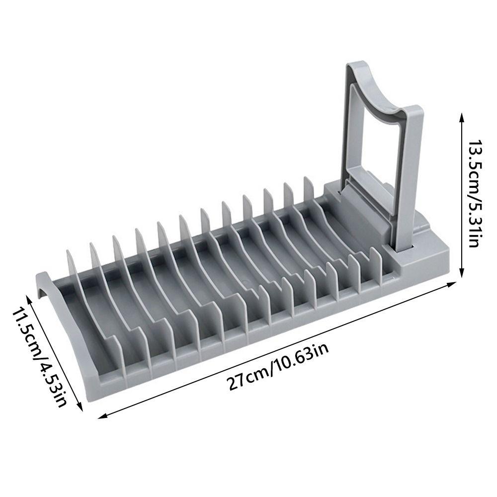 Grey White Bowl and Plate Drain Storage Rack Plastic Dish Drying Rack  Kitchen Supplies
