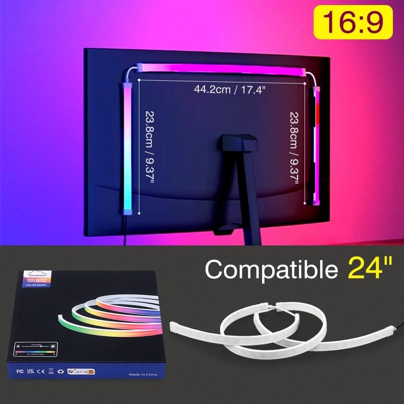 

24-34 дюйма Экран компьютерного монитора Окружающая подсветка Цвет Синхронизация в реальном времени Светодиодная лента Игровая атмосфера Декоративная лампа For 24 inch monitor