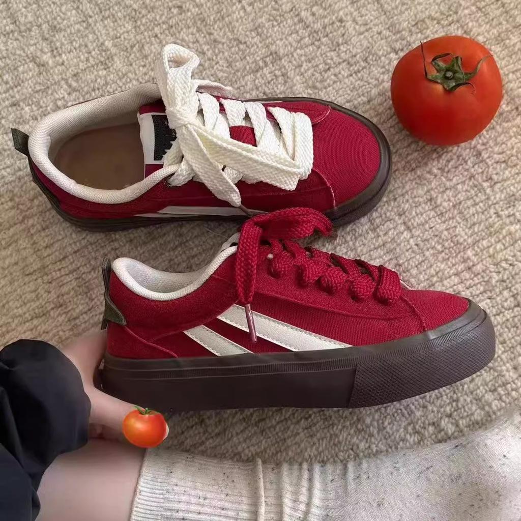 2025 spring and summer new American retro board shoes women's platform ins tide niche versatile sports leisure skateboard shoes