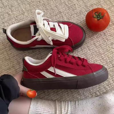 2025 Spring and Summer New American Retro Board Shoes Women's Platform Ins Tide Niche Versatile Sports Leisure Skateboard Shoes