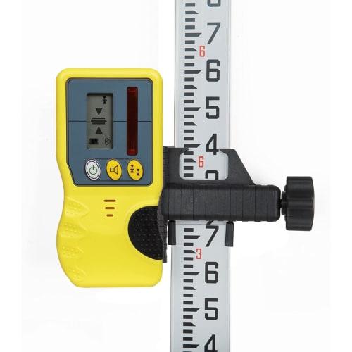 Firecore Rotating Laser Level Receiver, Digital Laser Receiver for Laser Levels, with Adjustable Accuracy and Volume, Dual-Sided LCD Display with Back